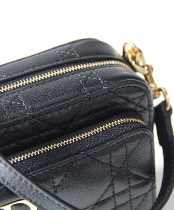 Christian Dior Caro Double Pouch Bag Black